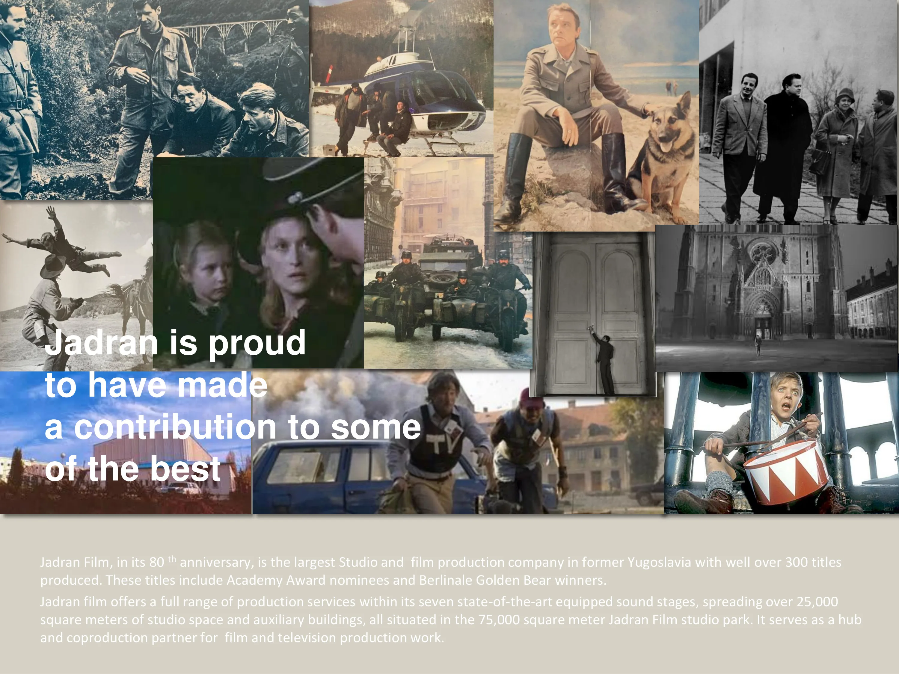 Jadran Film legacy productions collage