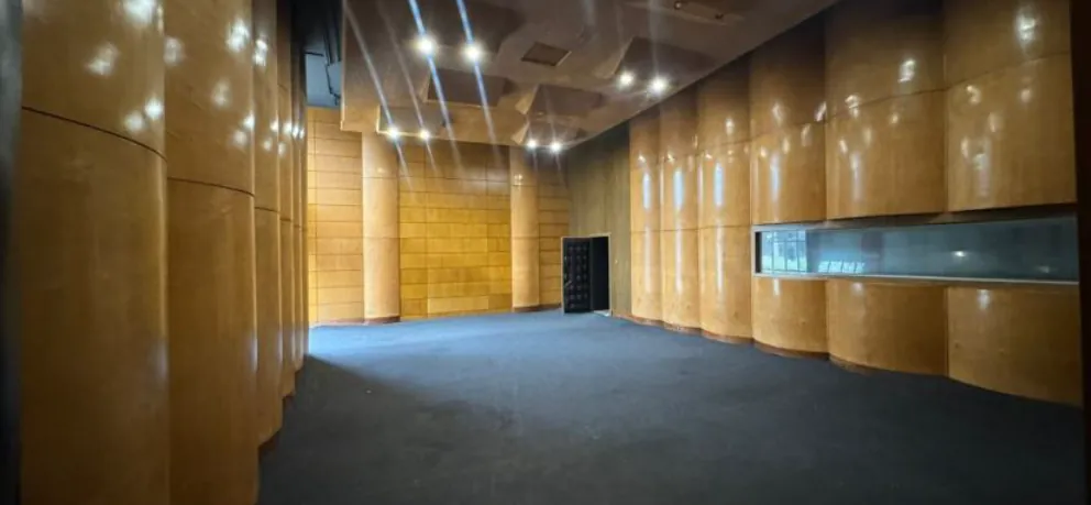 Studio 3 retro event hall with warm lighting